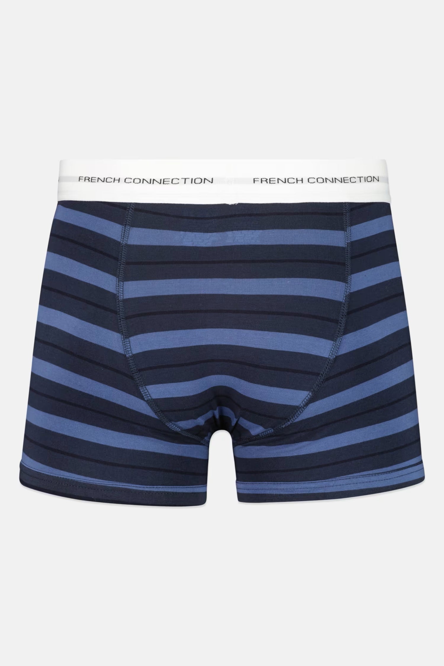French Connection, Men 2 Pieces Stripe And Solid Cotton Trunks, Red and Navy