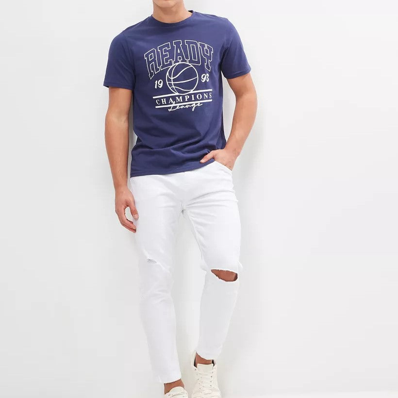 Youth, Printed T-shirt with Crew Neck and Short Sleeves
