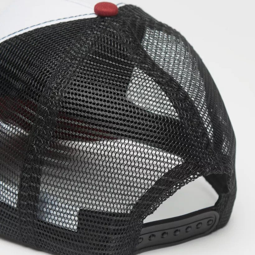 Kappa, Colourblock Logo Print Mesh Cap with Snap Back Closure