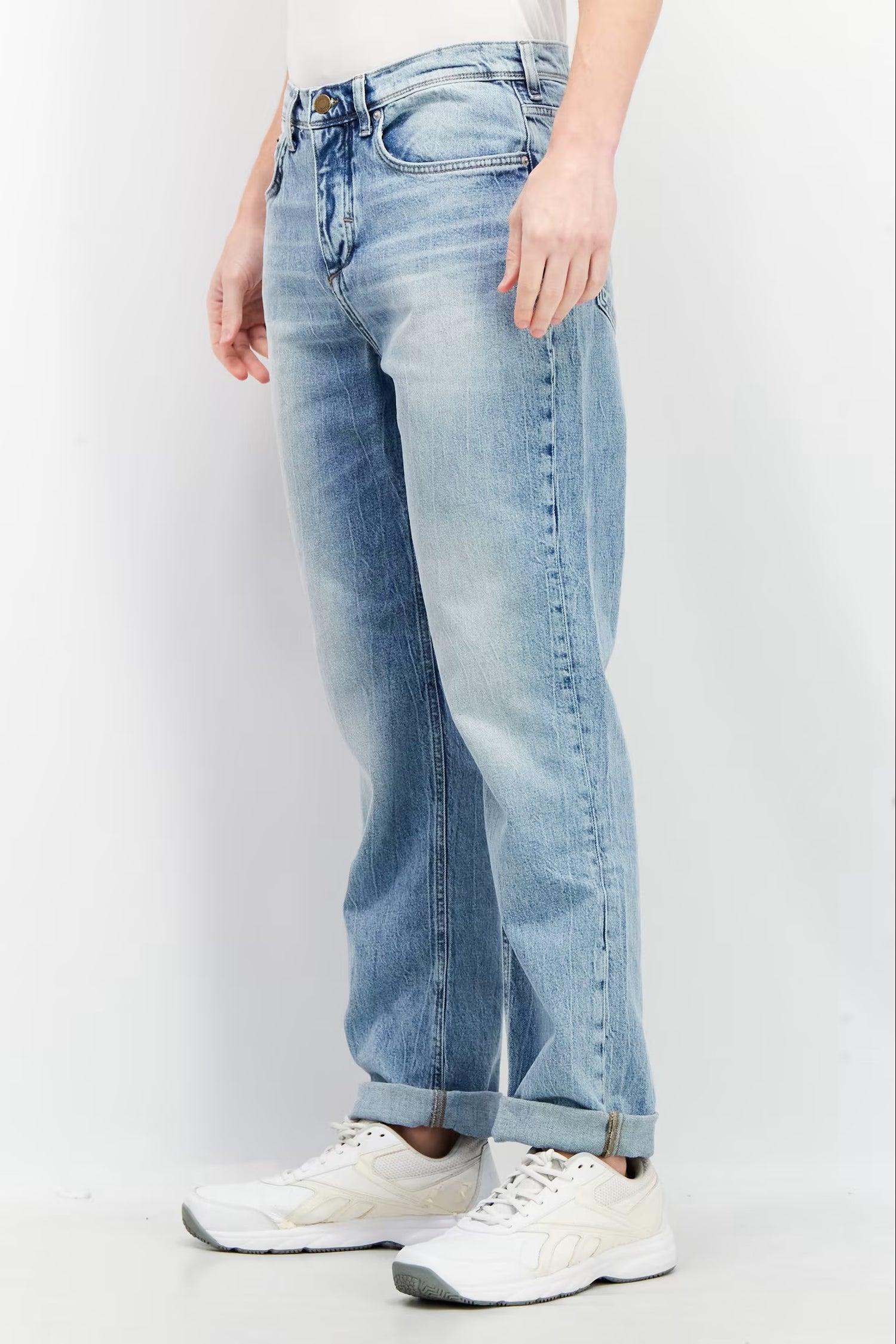 River Island, Men Regular Fit Washed Denim Jeans, Blue