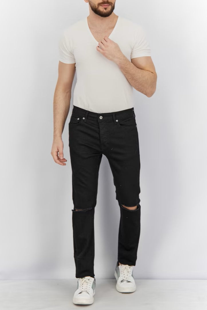 Topman, Men Skinny Fit Stretchable Denim Jeans, Black