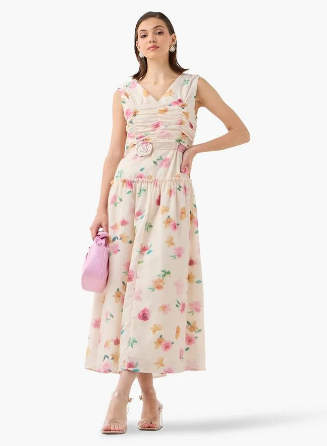 Floral Print Maxi Dress
